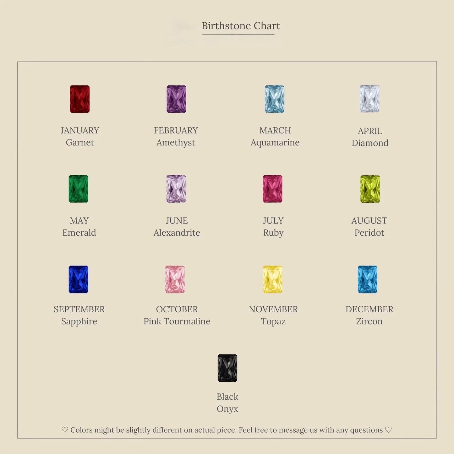 Toi et Moi Birthstone Necklace