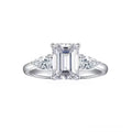 Three-Stone Emerald Cut Ring