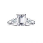 Three-Stone Emerald Cut Ring