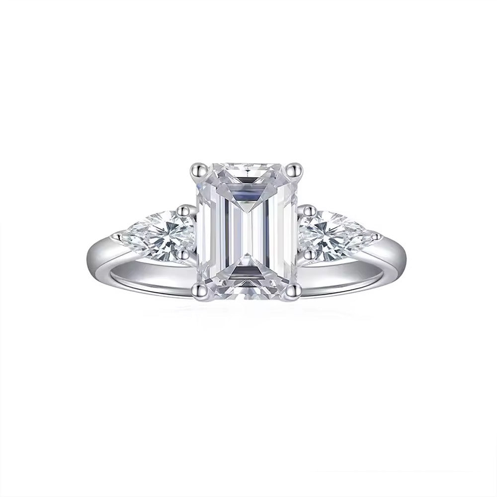 Three-Stone Emerald Cut Ring