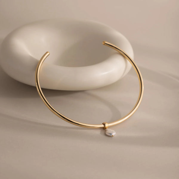 Pearl Cuff Choker Necklace
