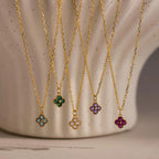 Clover Birthstone Necklace