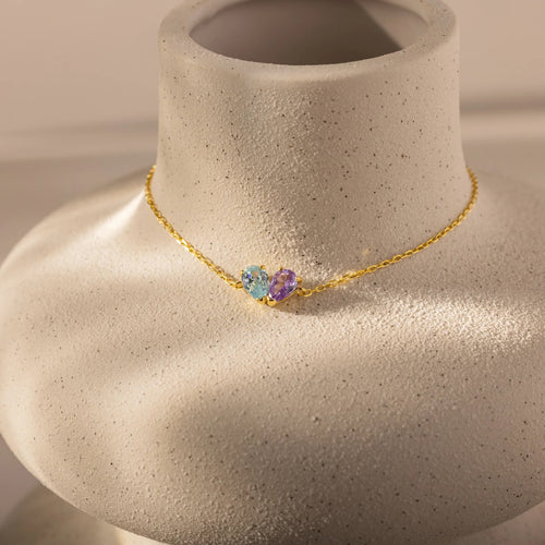 Toi et Moi Teardrop Heart Bracelet