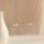 Dainty Duo Pearl Necklace