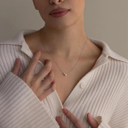 Dainty Duo Pearl Necklace