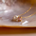 Pearl & Birthstone Necklace