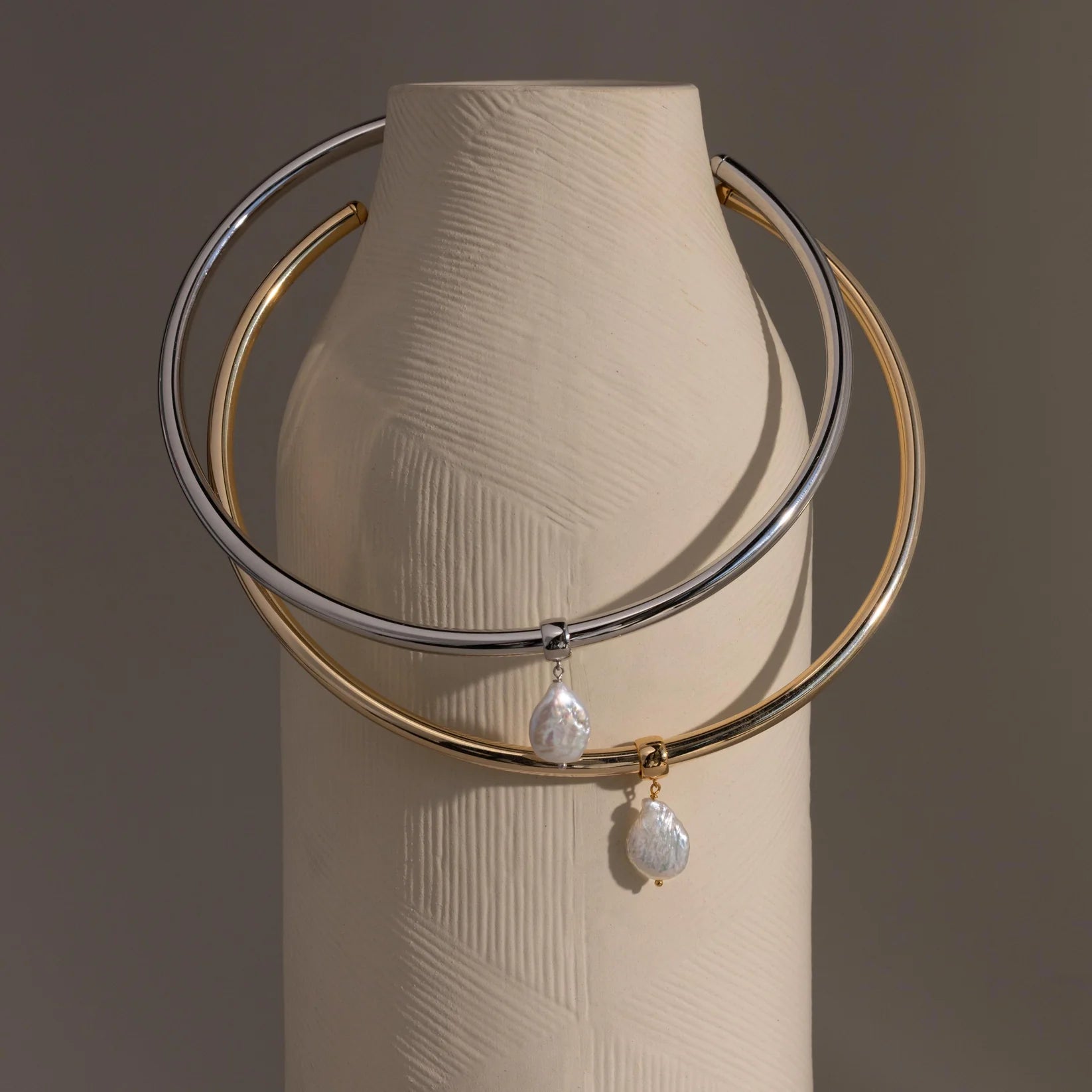 Pearl Cuff Choker Necklace