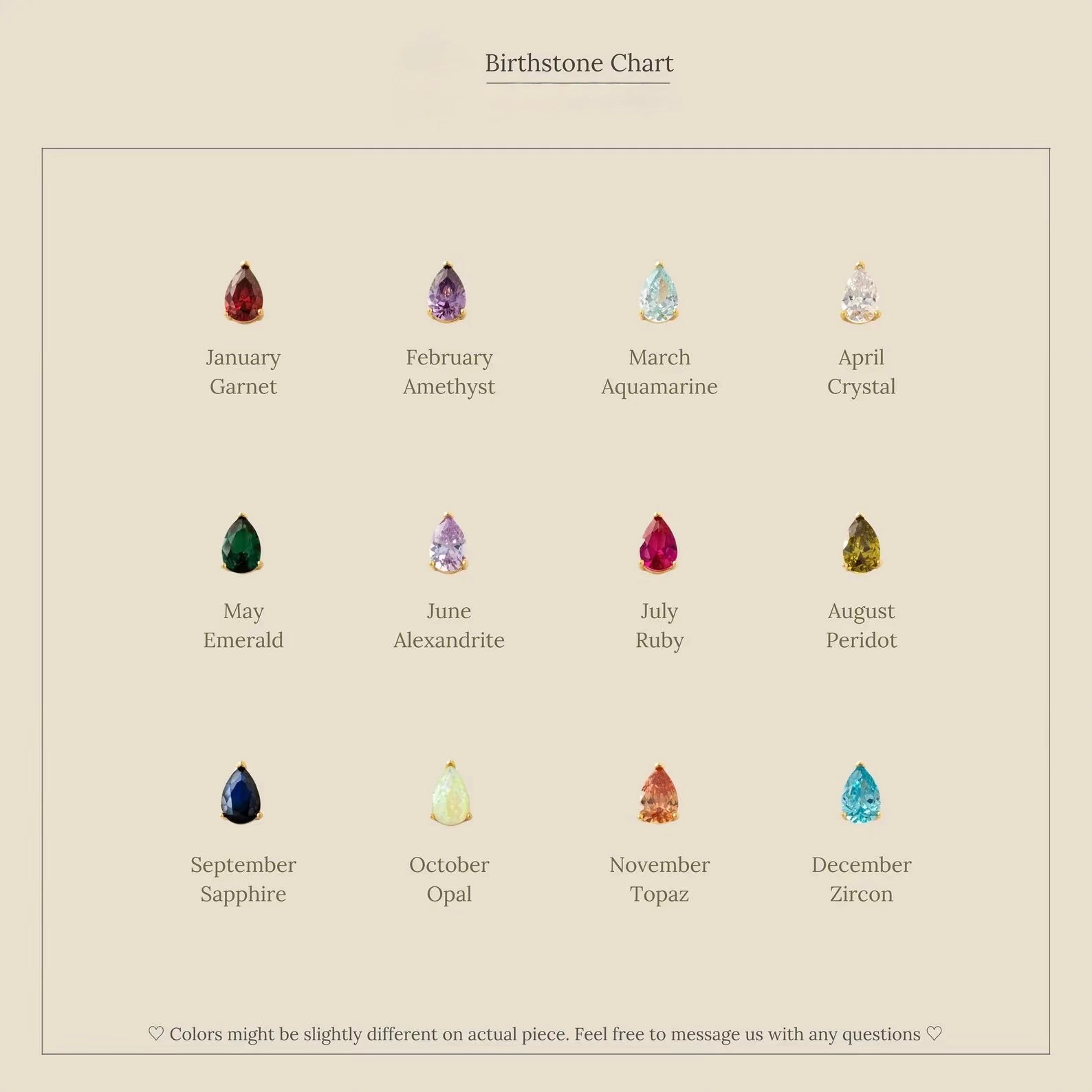 Marquise Birthstone Necklace