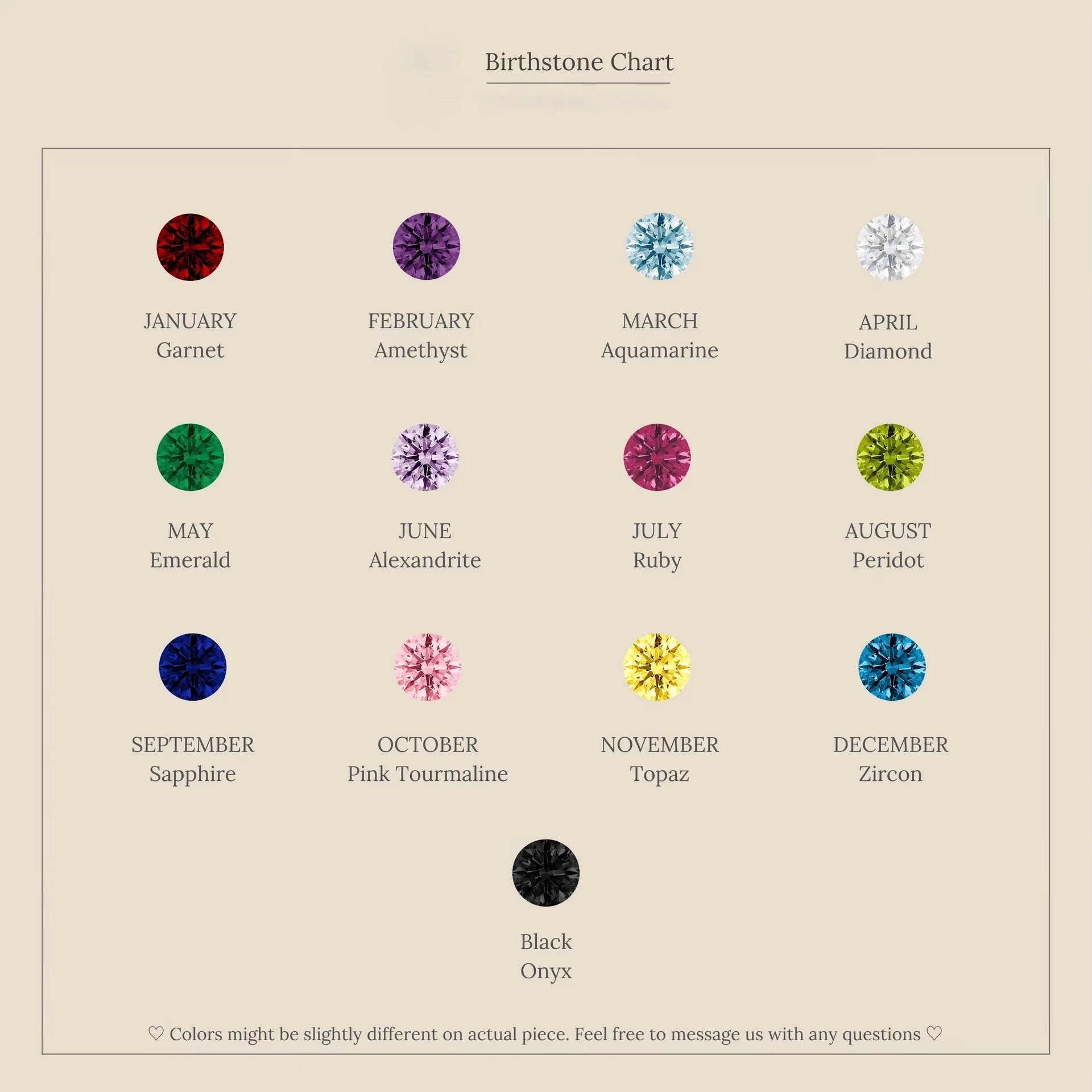 Clover Birthstone Necklace