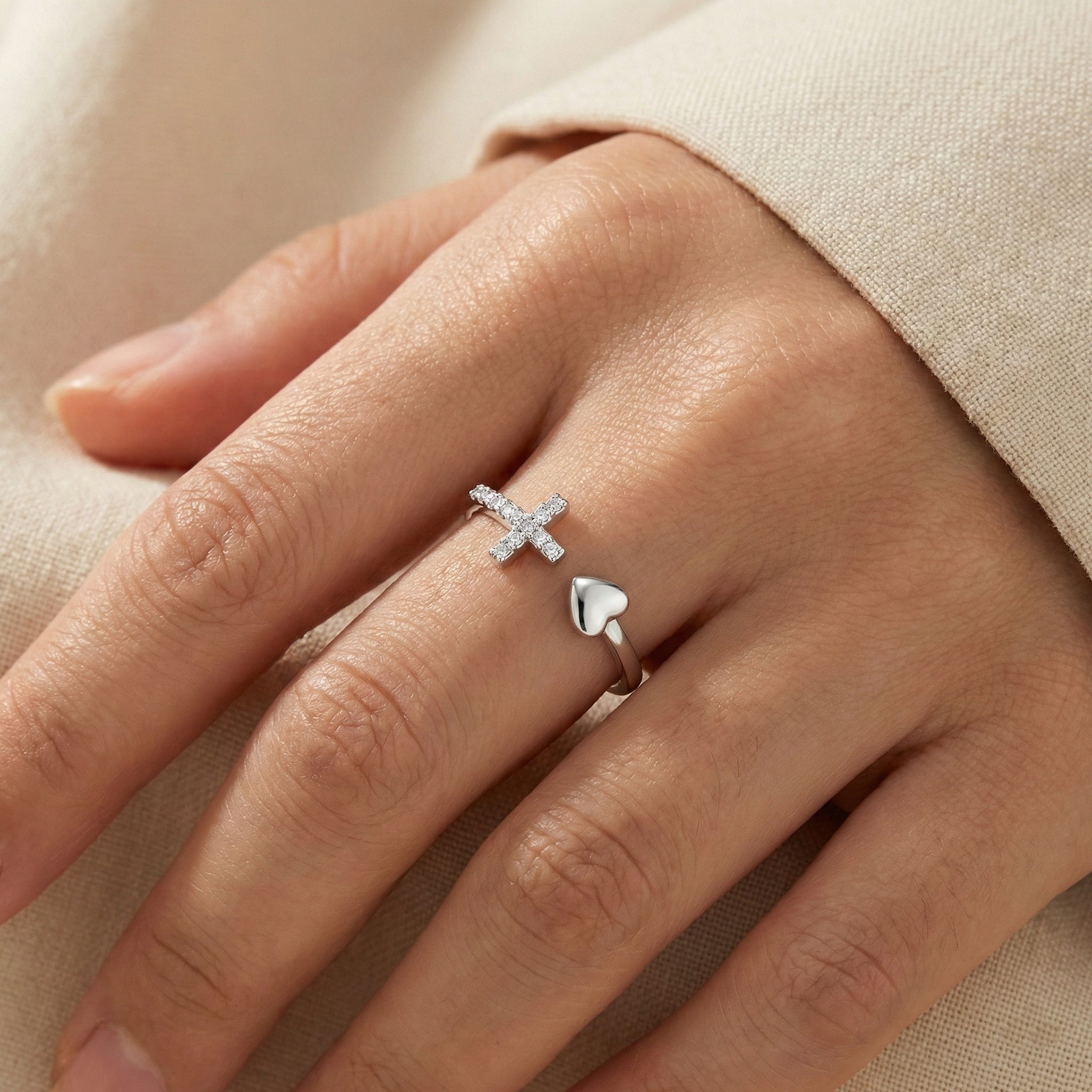 Cross Embrace Ring
