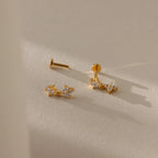 Ivy Flower Flat Back Studs