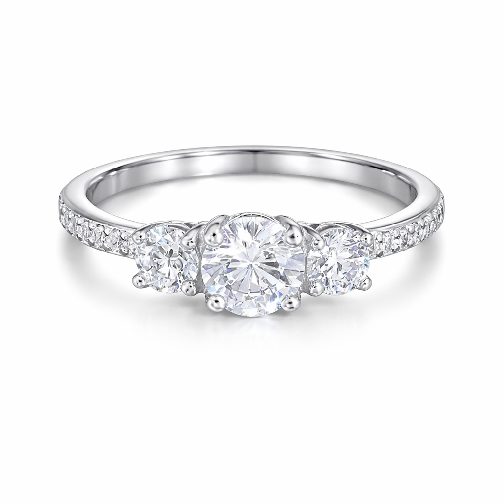 Triple Stone Zirconia