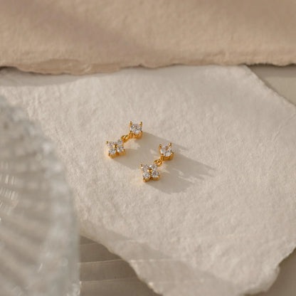 Ivy Flower Flat Back Studs