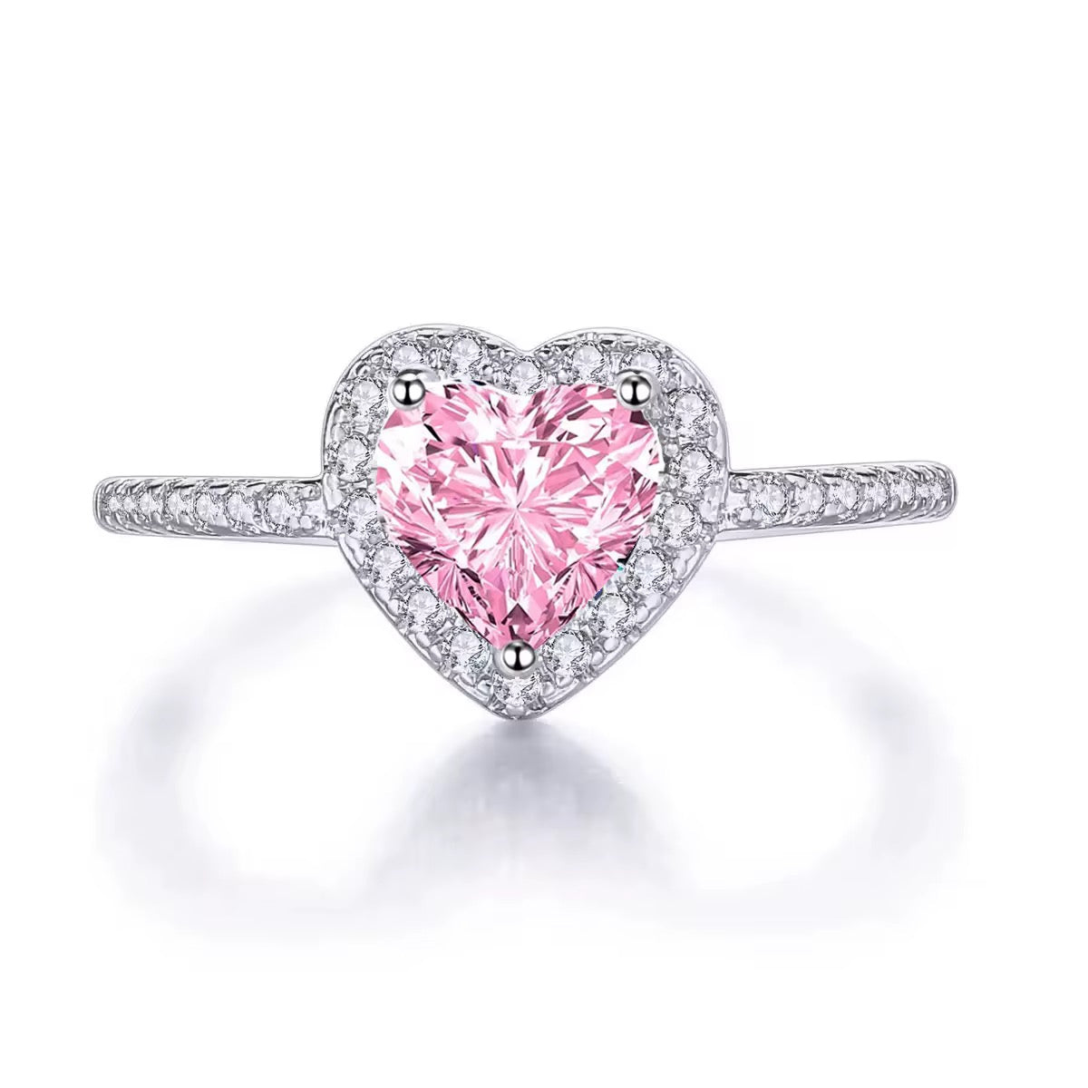 Pink Heart Zirconia
