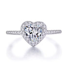 Heart-Shaped Zirconia Ring