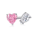 Pink Heart & White Drop Zirconia