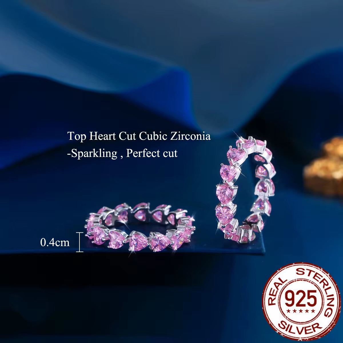 Heart Eternity Zirconia Ring