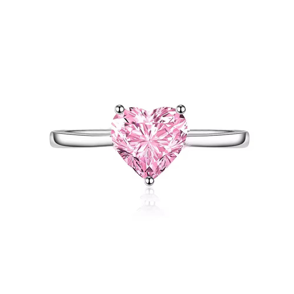 Heart Solitaire Ring