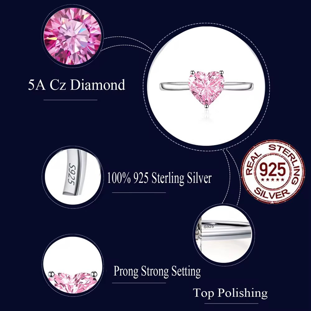 Heart Solitaire Ring