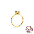 Golden Pear Solitaire Ring
