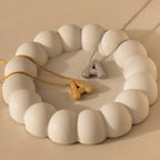 Pave Puff Letter Necklace