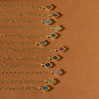 Birthstone Diamond Pendant Necklace