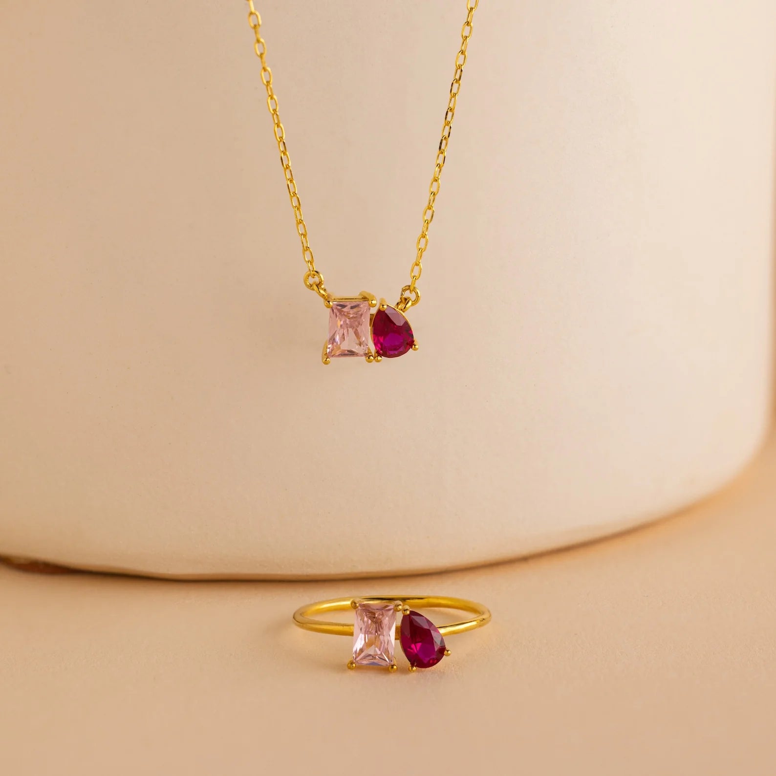 Toi et Moi Birthstone Ring