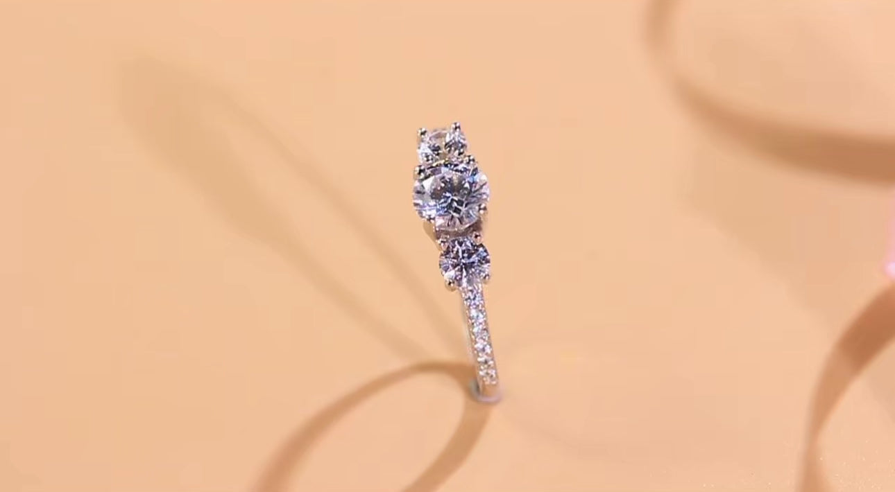 Triple Stone Zirconia