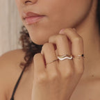 Duo Wave Ring Set