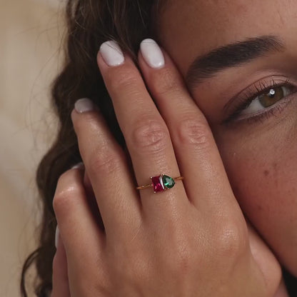 Toi et Moi Birthstone Ring