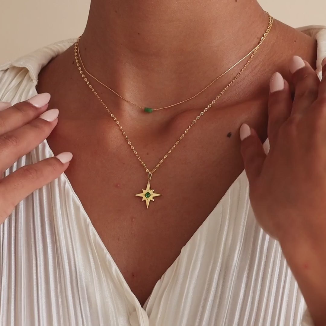 Star Birthstone Necklace