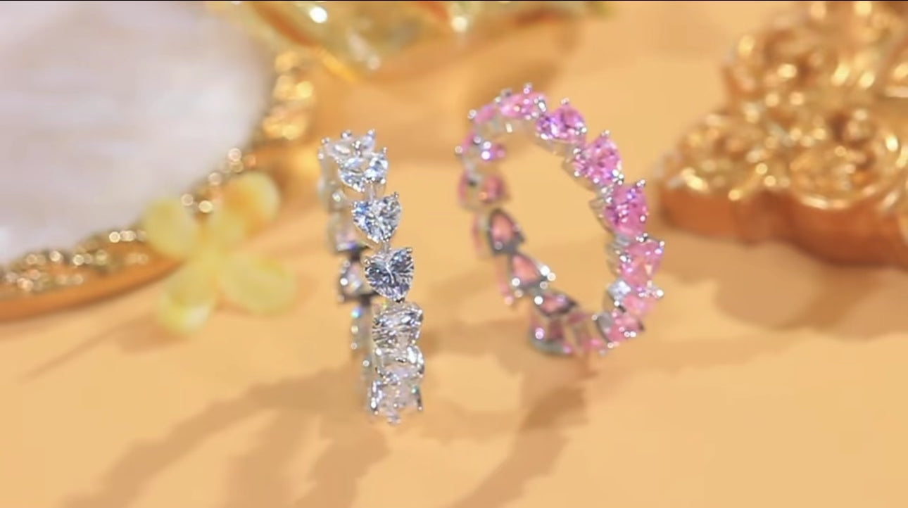 Heart Eternity Zirconia Ring