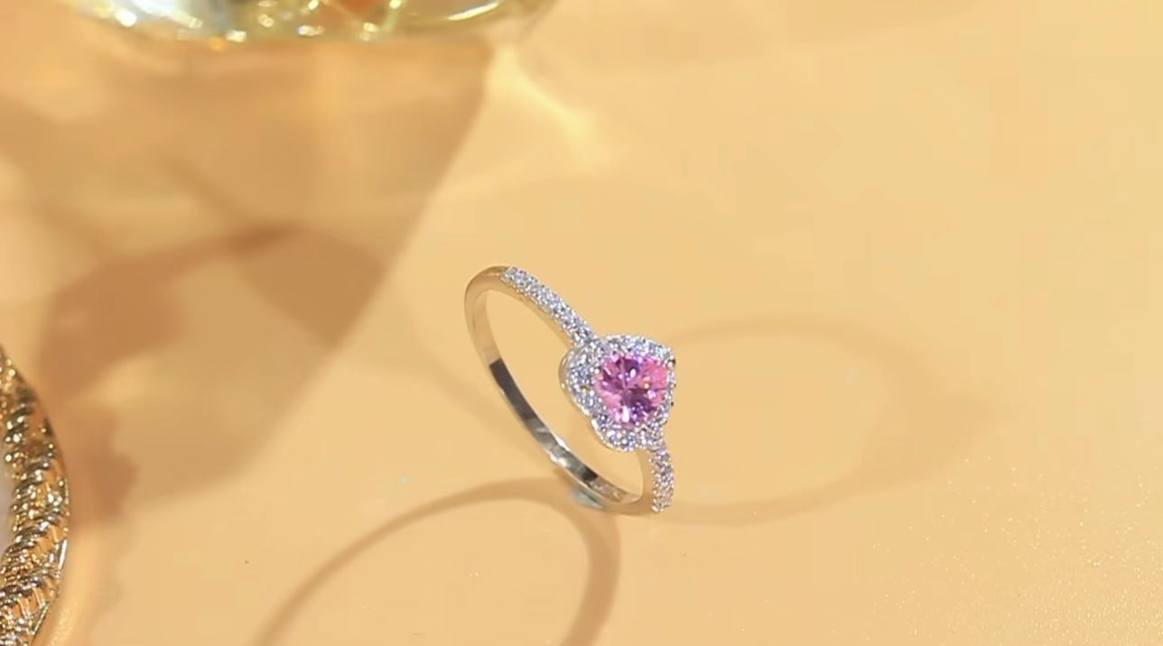 Pink Heart Zirconia