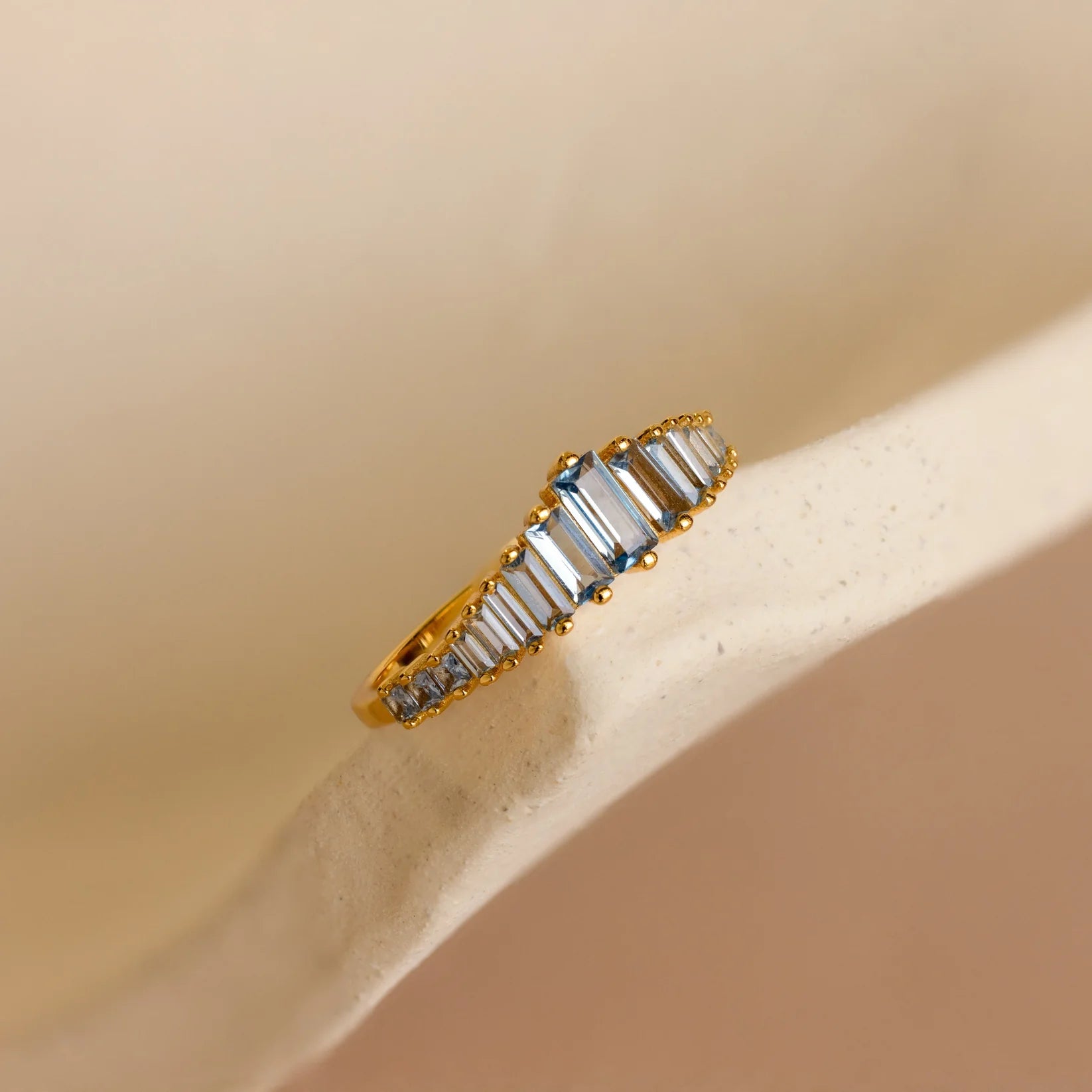 Art Deco Aquamarine Ring