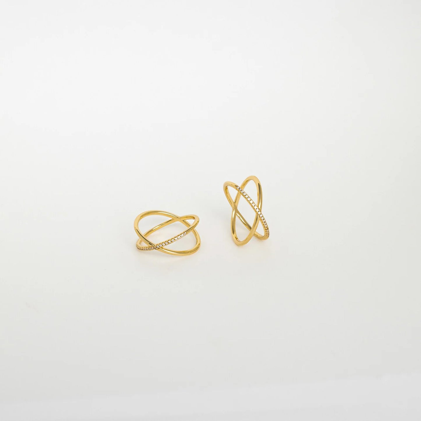 Pave X Ring
