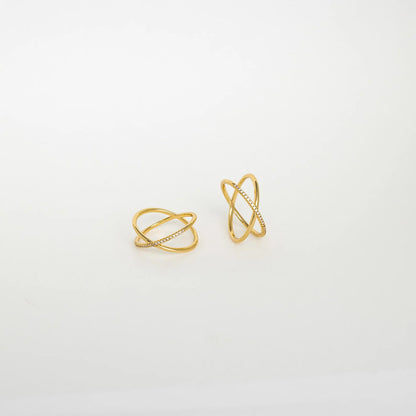 Pave X Ring