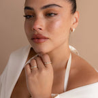 Pave Pearl Stacking Ring Set