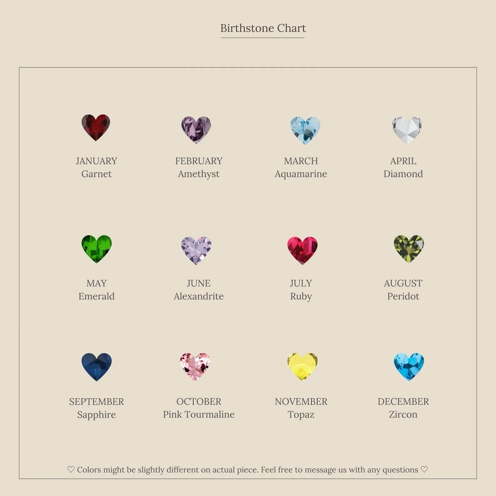 Tiny Heart Birthstone Ring