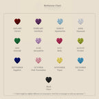 Birthstone Heart Signet Ring